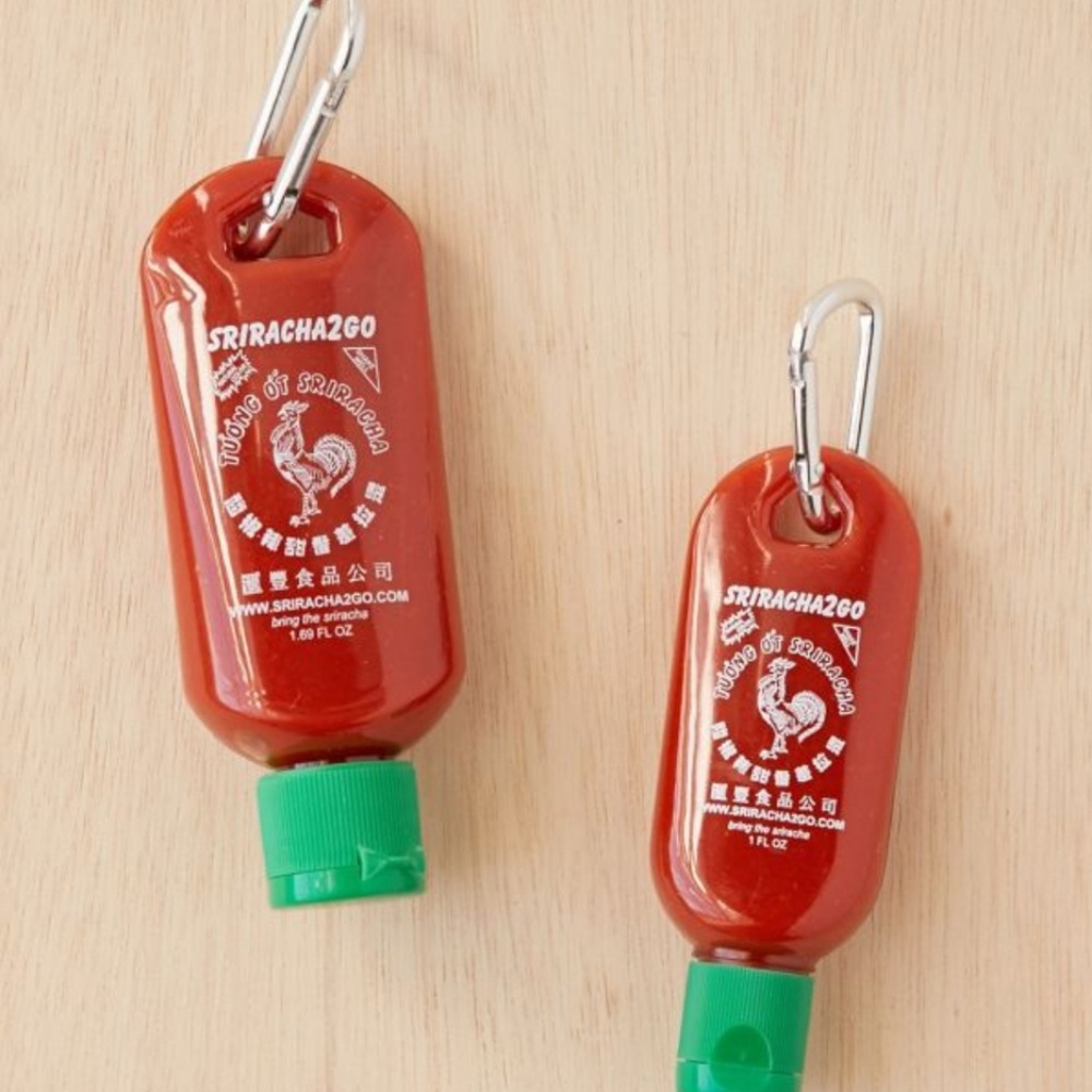 *SOLD* Sriracha Keychains, Qty 2 (Empty Bottles) - Picture 1 of 6